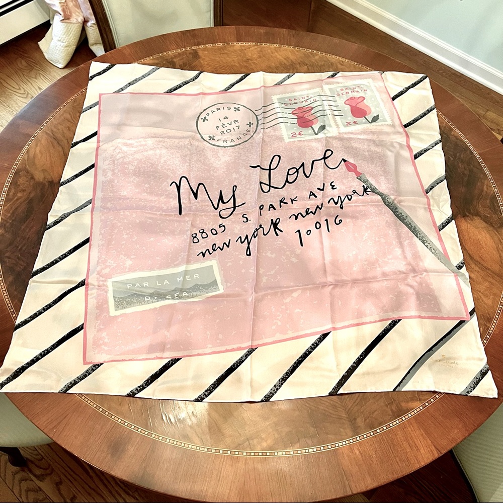 KATE SPADE PRINTED SILK SCARF